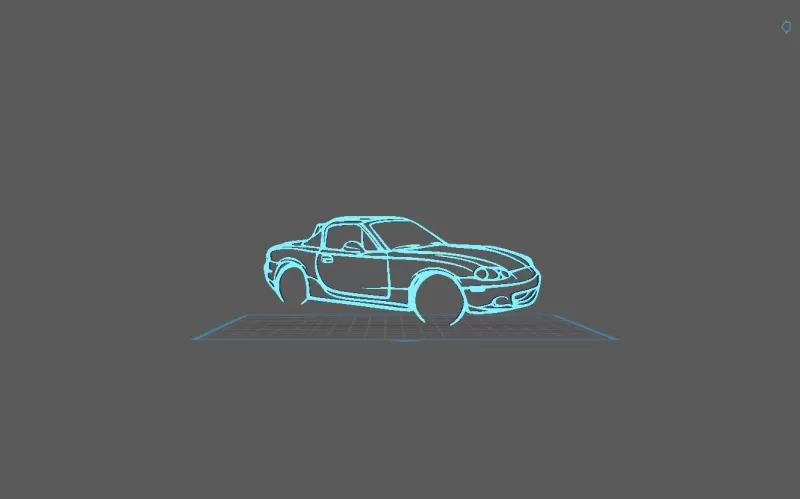 Mazda - MX5 MK2 Wall Art - Model preview 1