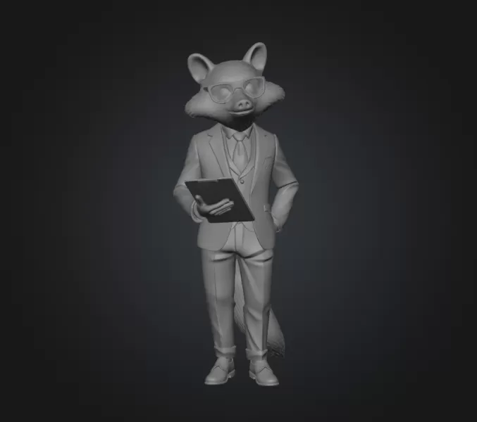 CEO raccoon - Model preview 1