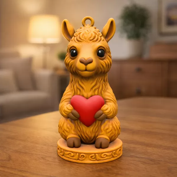 Cute Alpaca STL File – 3D Printable Figurine - Model preview 1