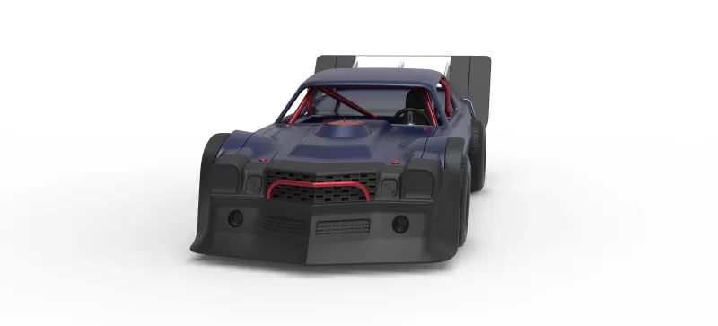 Vintage Dirt late model Race car Version 4 Scale 1:25 - Model preview 5