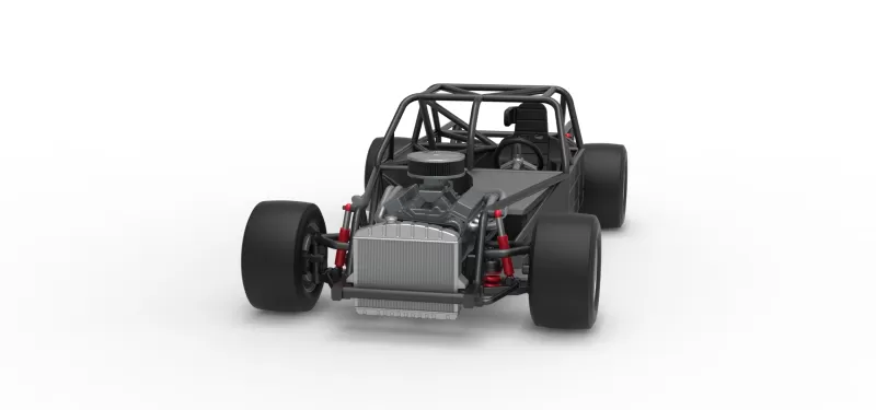 Vintage Asphalt Modified stock car Base V7 Scale 1:25 - Model preview 5
