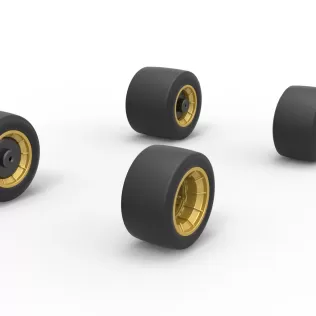 Wheel set of Vintage Asphalt Supermodified stock car 1:25 - Model thumbnail 2