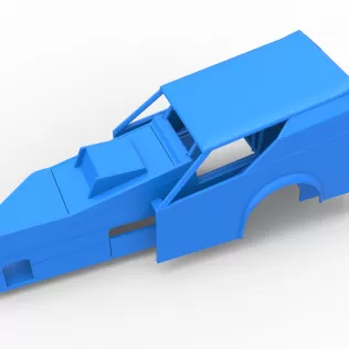 Shell of Vintage Dirt Modified stock car Version 7 Scale 1:25 - Model thumbnail 3