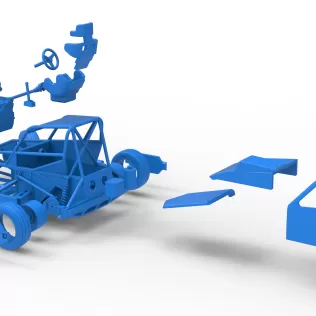 New Zealand Superstock car while turning Version 5 Scale 1:25