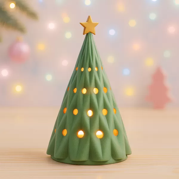 Christmas Tree Candle Holder | Centerpiece Holiday Decoration - Model preview 6