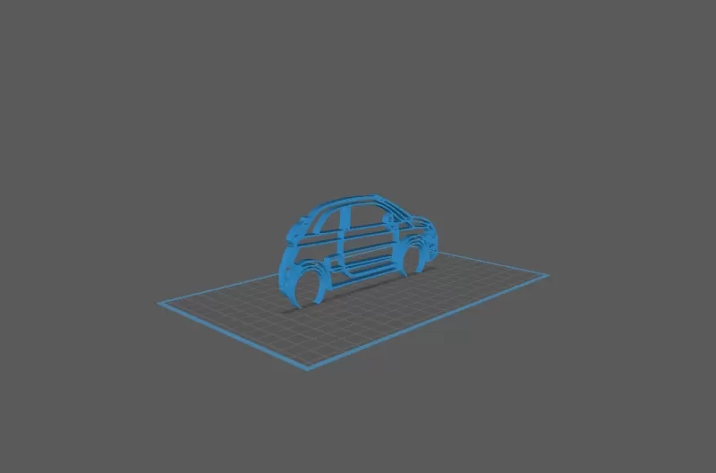 Fiat - 500 Convertible Wall Art - Model preview 2