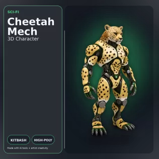 Creature Kitbash Collection – High-Poly Fantasy & Sci-Fi Charact - Model thumbnail 4
