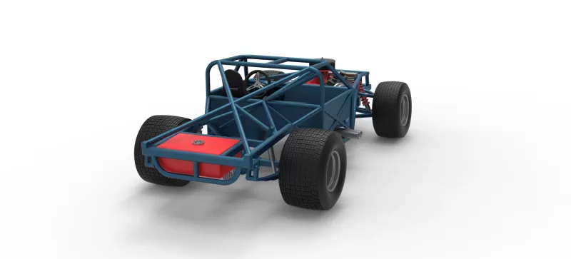 Vintage Dirt late model Race car Base Scale 1:25 - Model preview 18