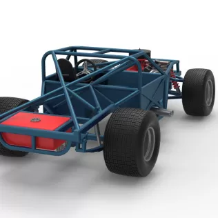 Vintage Dirt late model Race car Base Scale 1:25 - Model thumbnail 18