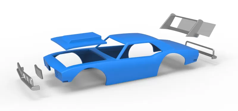 Shell of Vintage Semi-Late Model Stock Car Scale 1:25 - Model preview 14