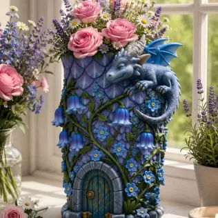 Enchanted Dragon Flower Tower Vase - Model thumbnail 3