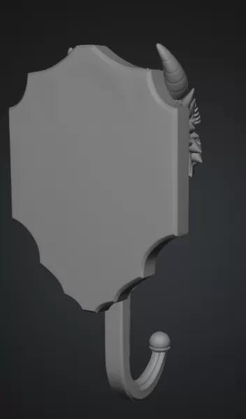Funny Kiss Dragon Wall Hook STL File for 3D Print - Model preview 11
