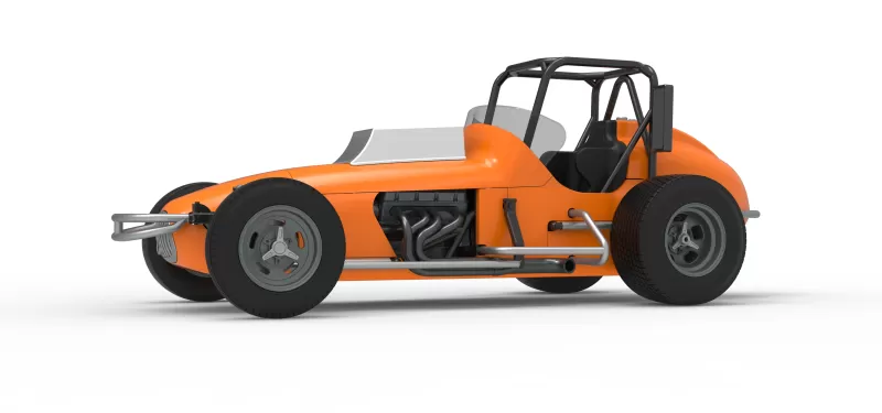 Dirt Silver Crown Champ car Version 2 Scale 1:25 - Model preview 2