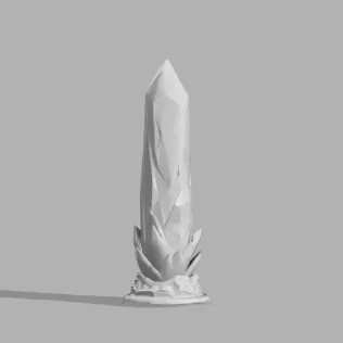 Crystal Obelisk - Fantasy Tabletop & Decor Piece - Model thumbnail 2