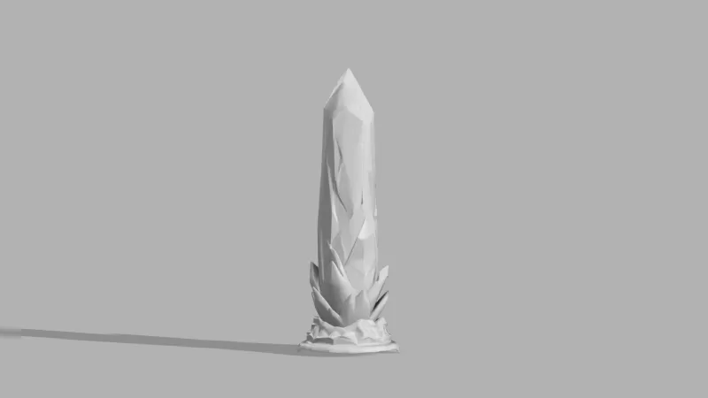 Crystal Obelisk - Fantasy Tabletop & Decor Piece - Model preview 2