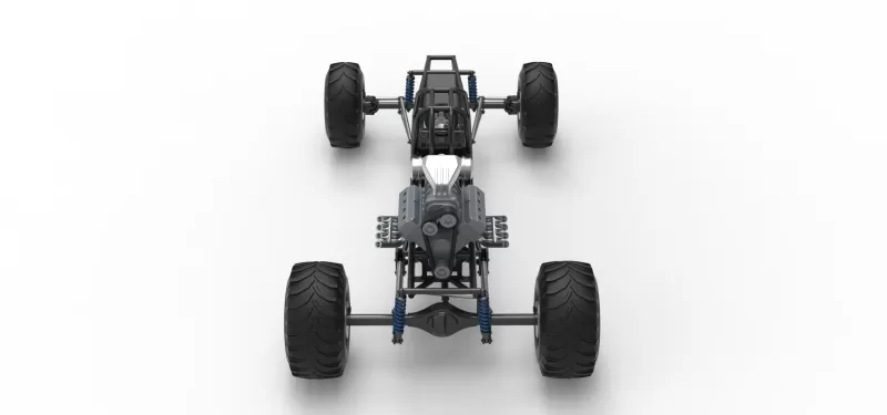 Vintage Mud dragster Base Scale 1:25 - Model preview 17