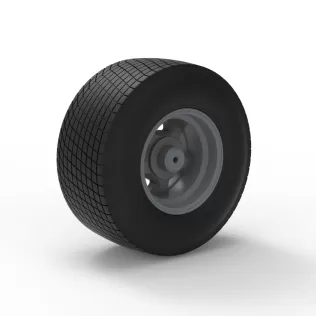 Rear wheel of Vintage Champ car Scale 1:25 - Model thumbnail 8