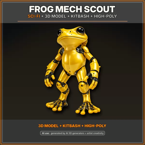 Animal Warrior Pack – Sci-Fi Fantasy High-Poly Kitbash 3D Model - Model preview 14