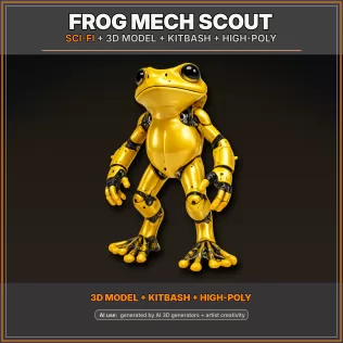 Animal Warrior Pack – Sci-Fi Fantasy High-Poly Kitbash 3D Model - Model thumbnail 14