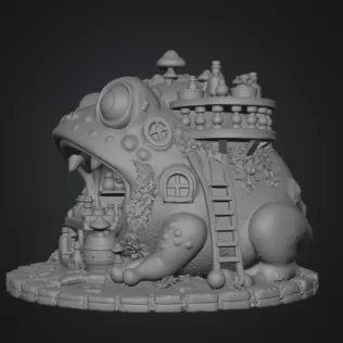 Frog Alchemist Apothecary STL File for 3D Print - Model thumbnail 9