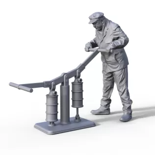 Figure of a historical diver for a ship model
