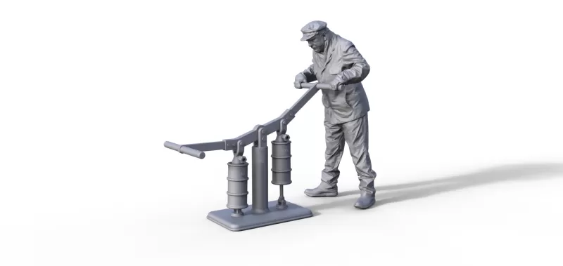 Figure of a historical diver for a ship model - Model preview 1