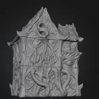 Lovecraftian Monster Building STL File for 3D Printing - Model thumbnail 10