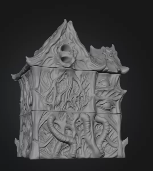 Lovecraftian Monster Building STL File for 3D Printing - Model preview 10
