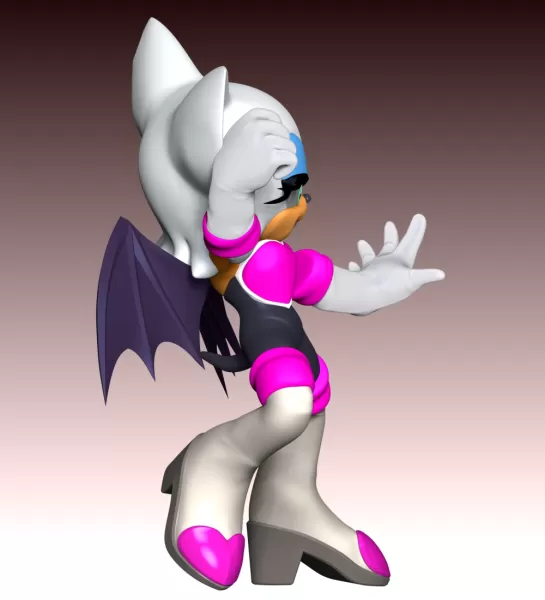 **Rouge the Bat is a character that appears in the Sonic the Hed - Model preview 9