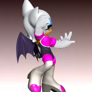 **Rouge the Bat is a character that appears in the Sonic the Hed - Model thumbnail 9