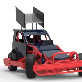 New Zealand Superstock car while turning Version 5 Scale 1:25 - Model thumbnail 27
