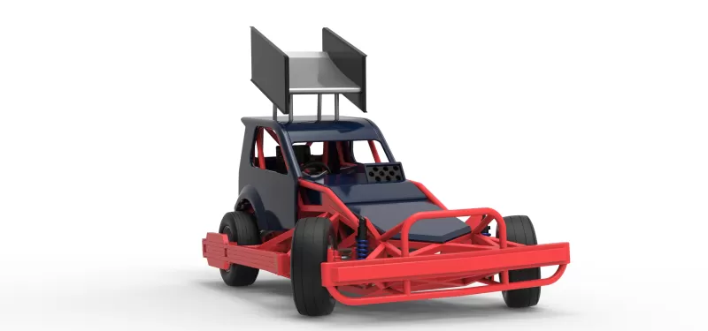 New Zealand Superstock car while turning Version 5 Scale 1:25 - Model preview 27