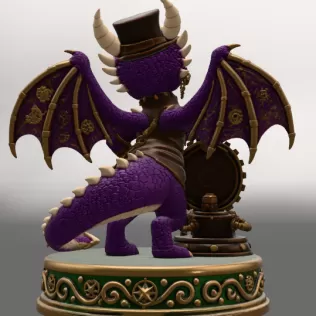 Clockwork Fantasy Dragon STL for 3D Printing - Model thumbnail 5