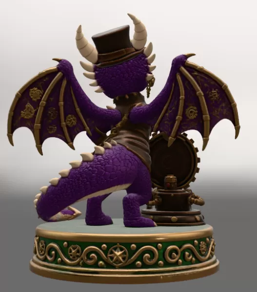 Clockwork Fantasy Dragon STL for 3D Printing - Model preview 5