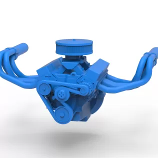 Engine of New Zealand Vintage Stock car Scale 1:25 - Model thumbnail 4