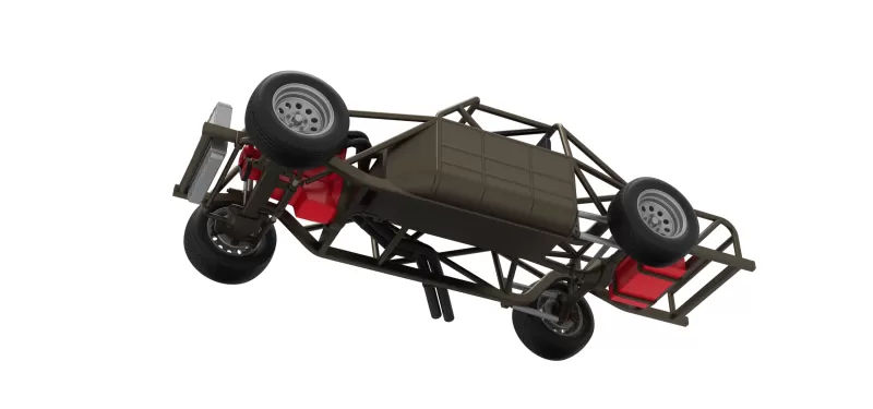 Vintage Dirt Modified stock car Base Version 7 Scale 1:25 - Model preview 3