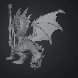 🔥 Inferno Flame Dragon STL File for 3D Print - Model thumbnail 12