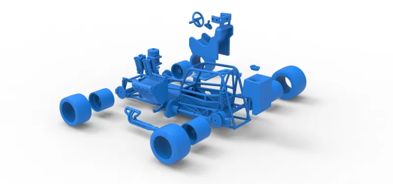 Vintage Supermodified stock car Base Version 3 Scale 1:25 - Model preview 29