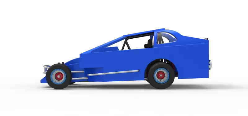 Northeast Dirt Modified stock car Version 2 Scale 1:25 - Model preview 9