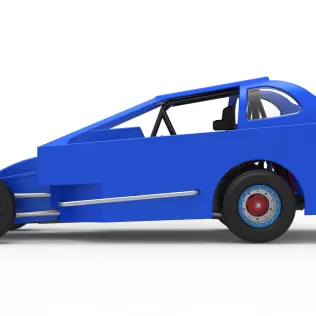 Northeast Dirt Modified stock car Version 2 Scale 1:25 - Model thumbnail 9