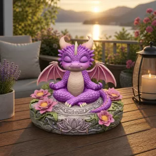 Meditating Baby Dragon STL File for 3D Print