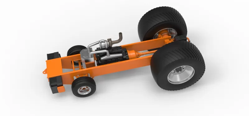 Pro Stock Pulling Tractor Base Version 2 Scale 1:25 - Model preview 2