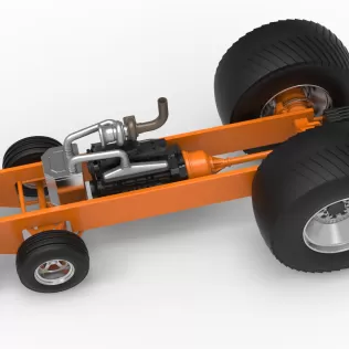 Pro Stock Pulling Tractor Base Version 2 Scale 1:25 - Model thumbnail 2