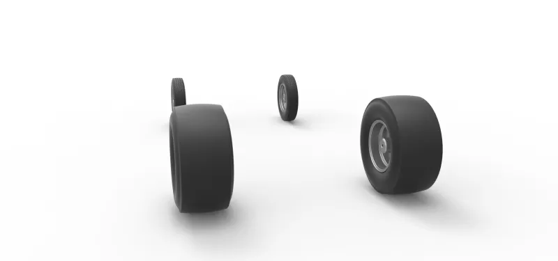 Wheel Set of Gasser Version 2 Scale 1:25 - Model preview 7