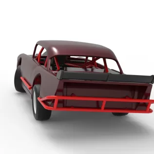 Vintage Dirt Modified stock car V9 while turning Scale 1:25 - Model thumbnail 14