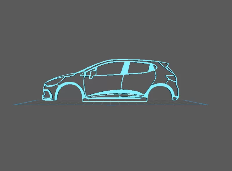 Renault - Clio 4 RS Wall Art - Model preview 1