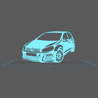 Volkswagen - Golf R Wall Art