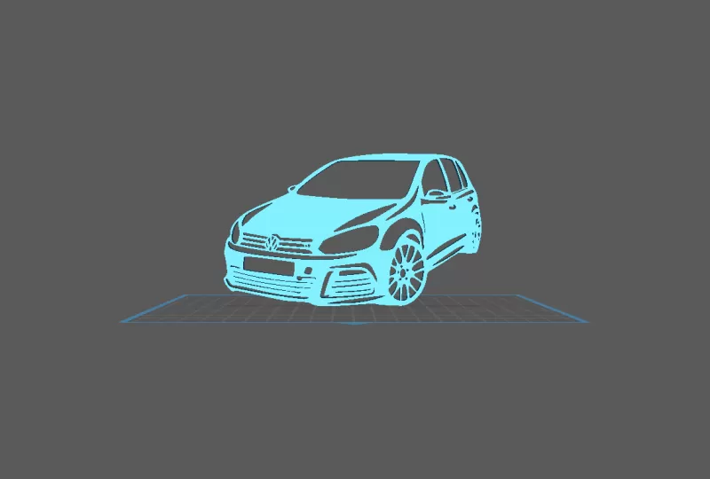 Volkswagen - Golf R Wall Art - Model preview 2