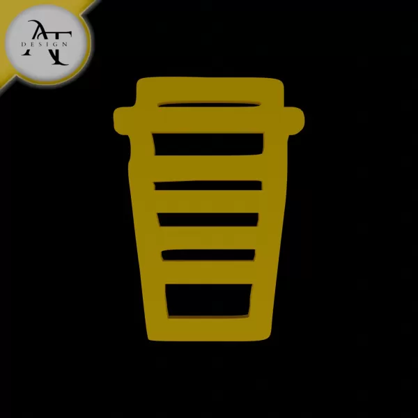 Simple Coffee Cup Symbol - 2D Art - Model preview 1