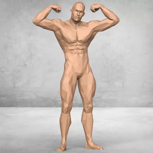 Muscular Man Statue - Model preview 1